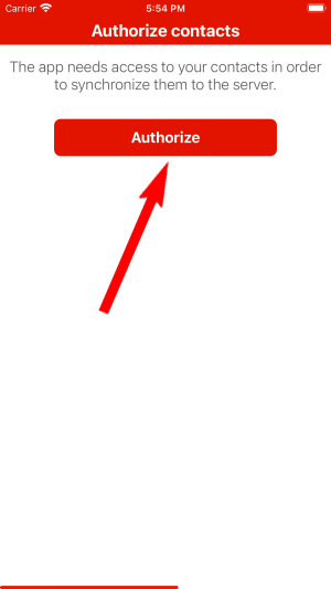 Authorize contacts