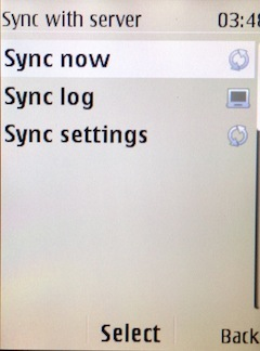 Press Sync now