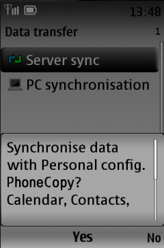 Confirm the sync