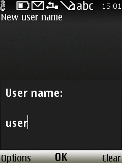Type your username into the username field