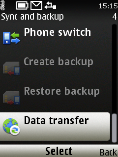 Select Data transfer