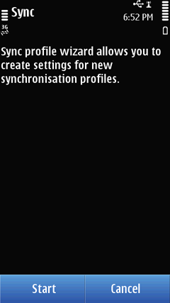 Start synchronization wizard