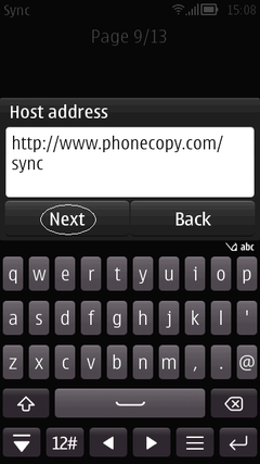 Enter http://www.phonecopy.com/sync